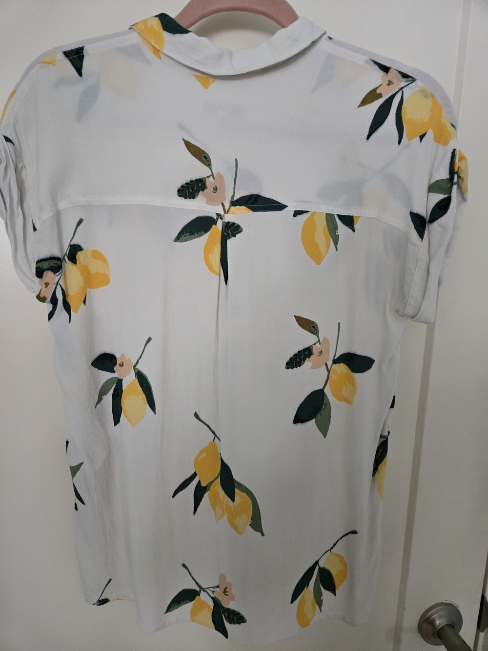 Rails White Lemon-Print Button-Down Blouse - Picture 2 of 4